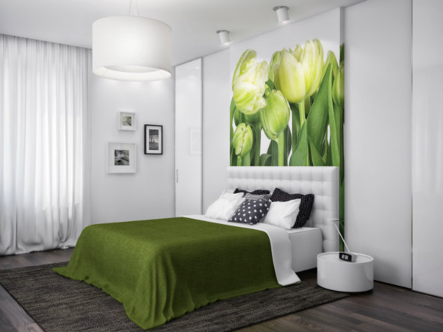 green-and-white-bedroom